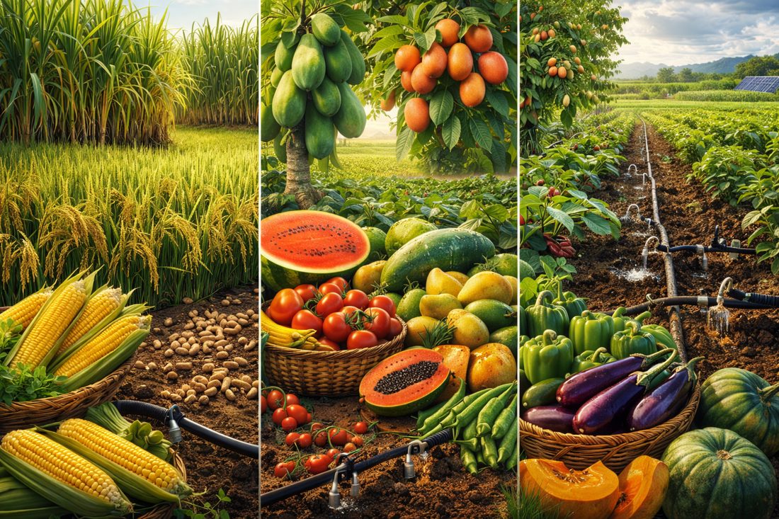 Sustainable agriculture crops and vegetables